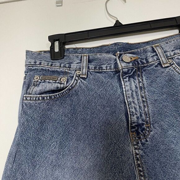 Vintage Calvin Klein Bias cut A line denim midi skirt size 30 - Picture 7 of 7